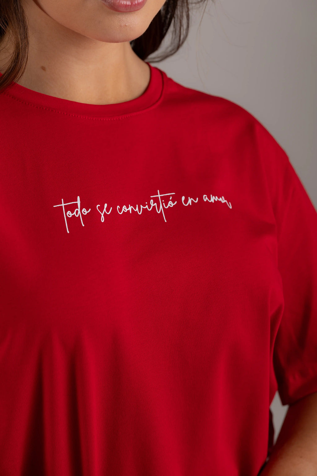 OVERSIZED TODO SE CONVIRTIO EN AMOR - BORDADA EN MANGAS|