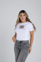CAMISETA CORAZÓN EN CUADRO