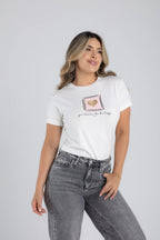 CAMISETA CORAZÓN EN CUADRO