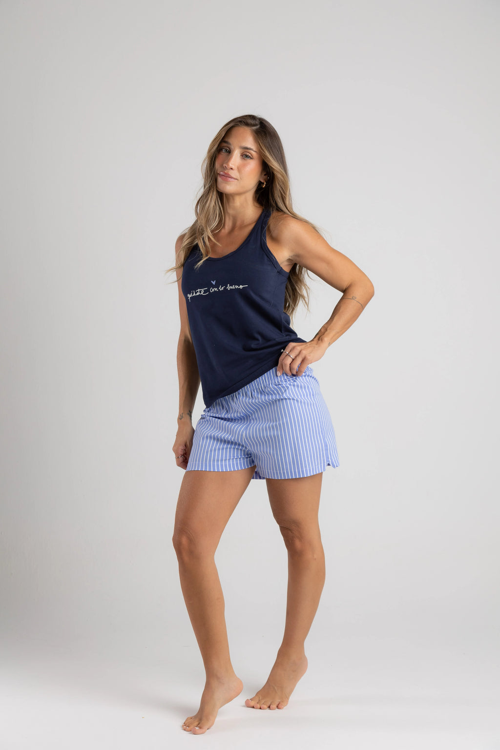 PIJAMA RAYAS QUÉDATE CON LO BUENO