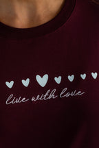 OVERSIZED BORDADA LIVE WITH LOVE