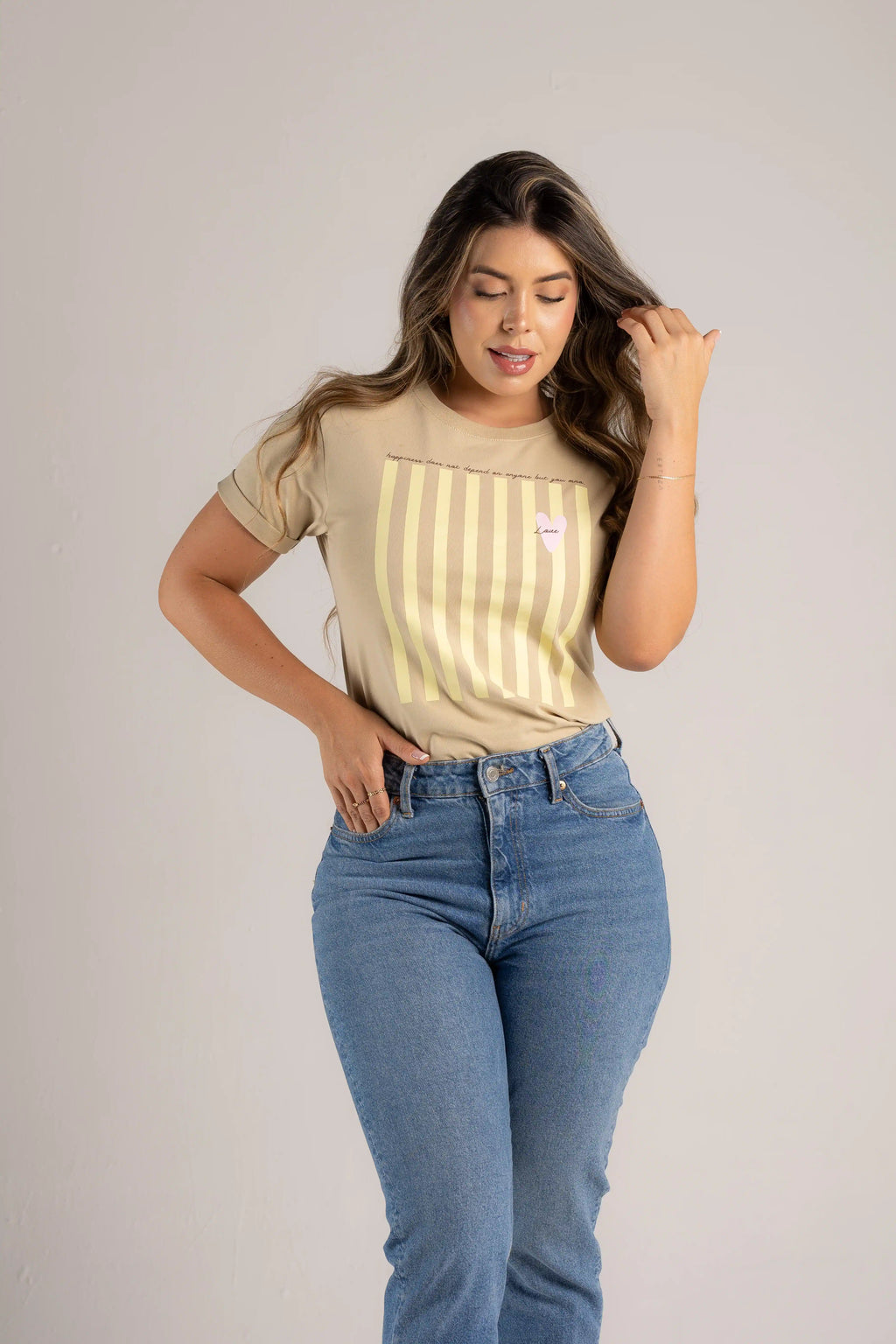 CAMISETA RAYAS LOVE