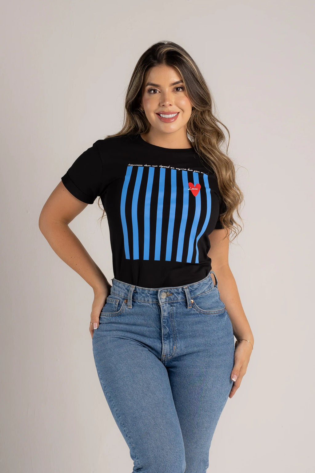 CAMISETA RAYAS LOVE