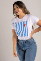 CAMISETA RAYAS LOVE